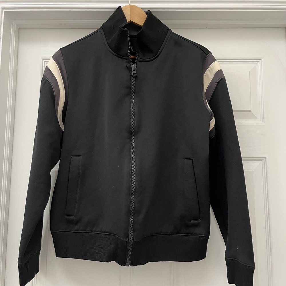 Black Jacket with grey and beige Accents